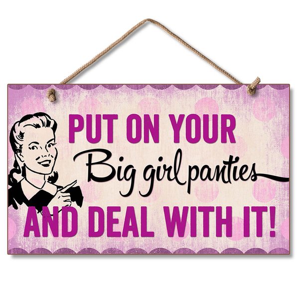 Highland Woodcrafters BIG GIRL HANGING SIGN 9.5 X 5.5 4100118